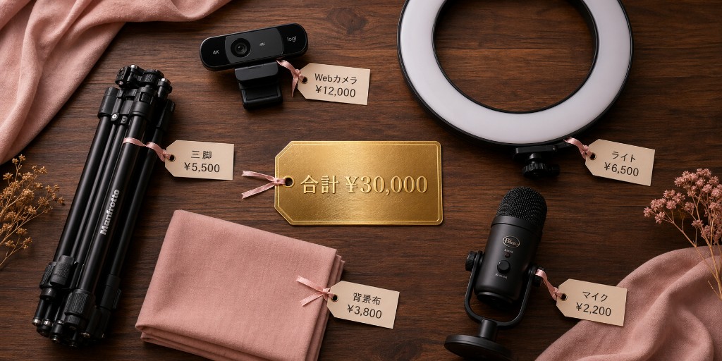 顔出しなしライブチャット 機材セット ¥30,000｜中級者向け本格配信機材一式